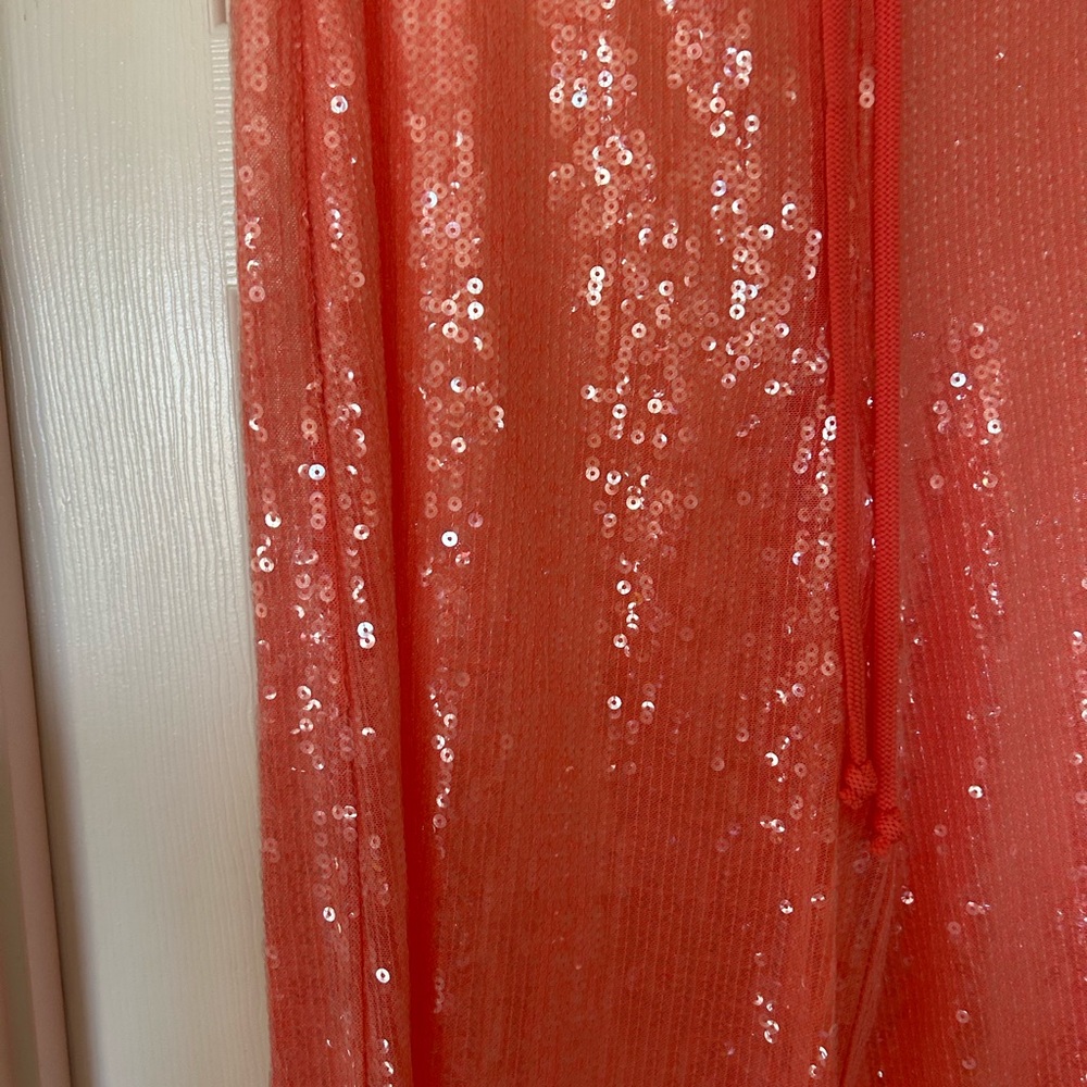 Hutch swim coverup pants, size medium, coral  w/sequins, NWOT - Picture 4 of 5